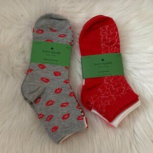 KATE SPADE Shortie Crew & Quarter Socks  SHOE SIZE 4-10 (6 PAIRS SET)